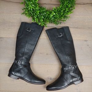 Ugg 'Beryl 'Tall Riding Boot Black Leather